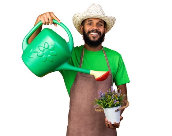 smiling-young-gardener-afro-american-guy-wearing-gardening-hat-watering-flower-flowerpot-with-watering-can-removebg-preview